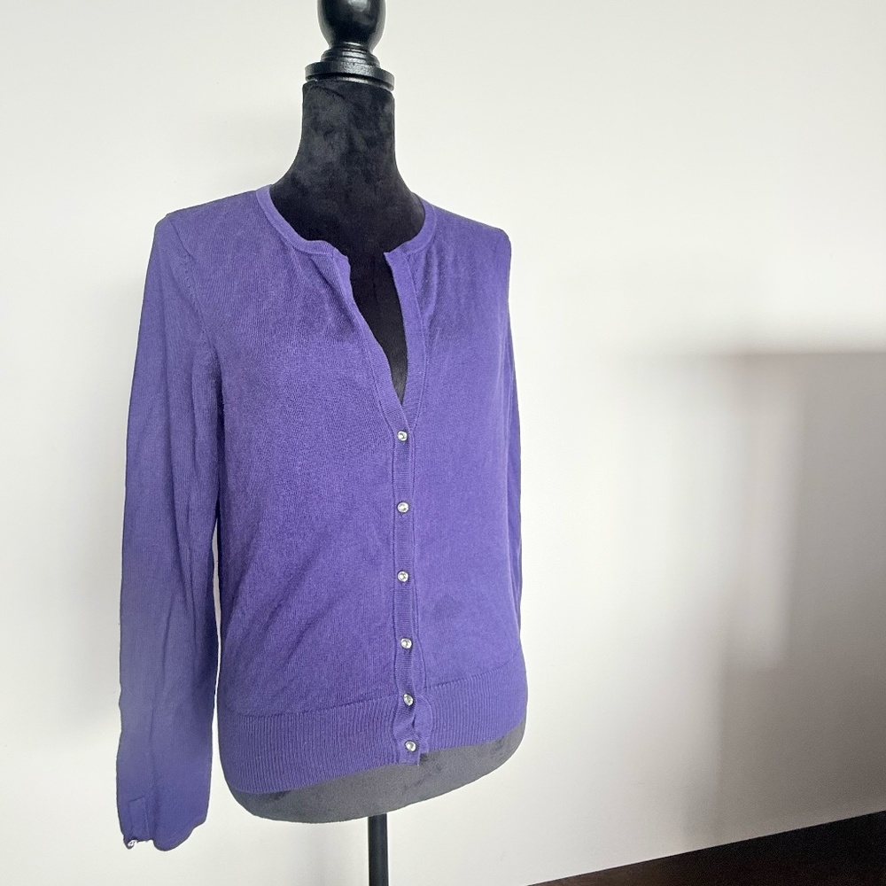 Ann Taylor Purple Lightweight Knit Sweater